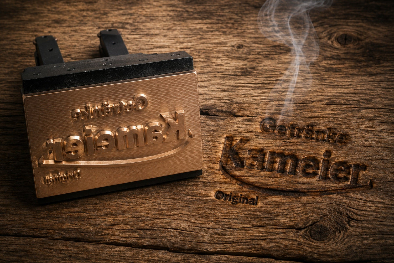 Brennstempel mit eigenem Logo