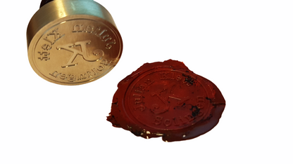 Petchaft Siegelstempel für Siegellack individuelles Motiv bis 38 mm Rund