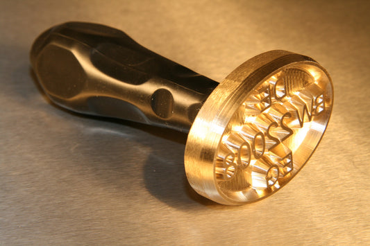 Fleischbeschaustempel EG oval 110 mm Kunststoffgriff Rabattstaffel unten